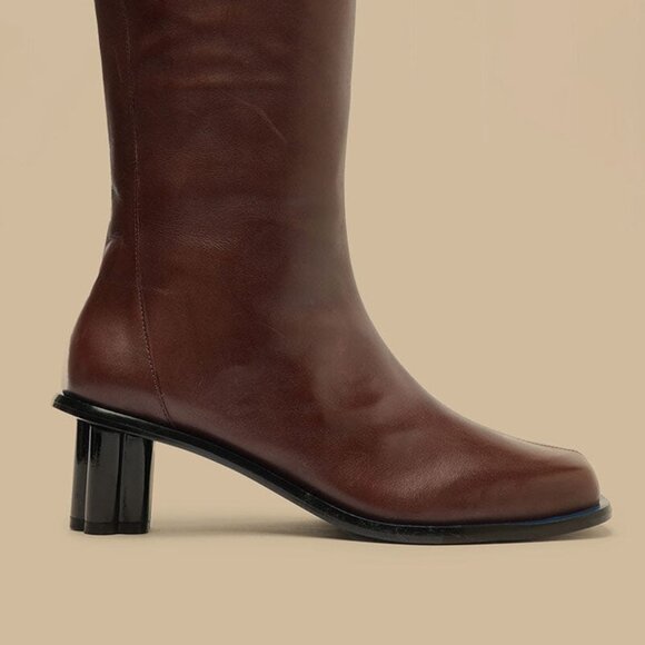 NWB FARM Rio Brown Knee High Square Toe Boot (Size 9.5) (Brand New, Gift Ready!) - Picture 3 of 12